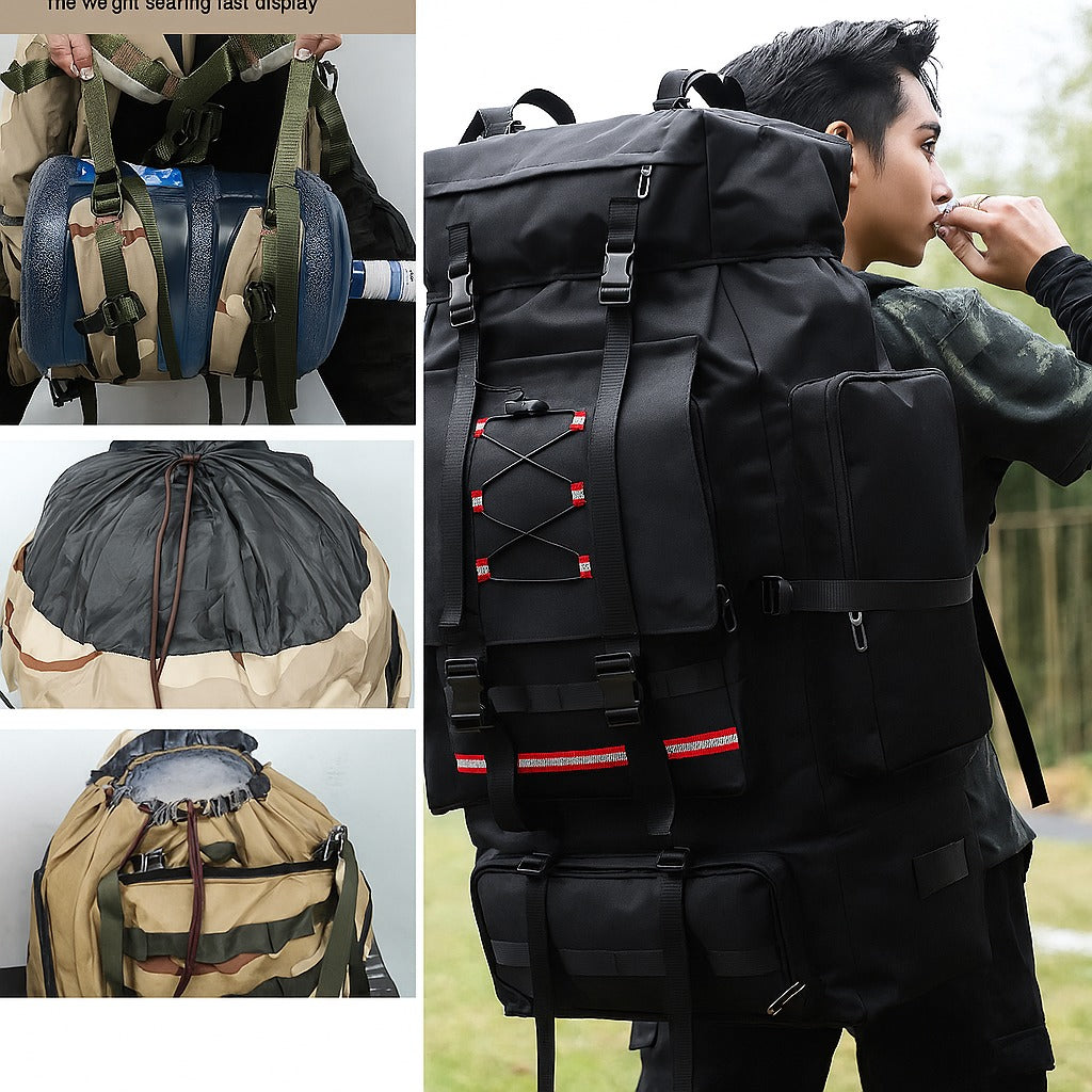 wanderrucksack mit seitentaschen Wanderrucksack 130L – riesig, robust & wasserdicht – RucksackKönig
